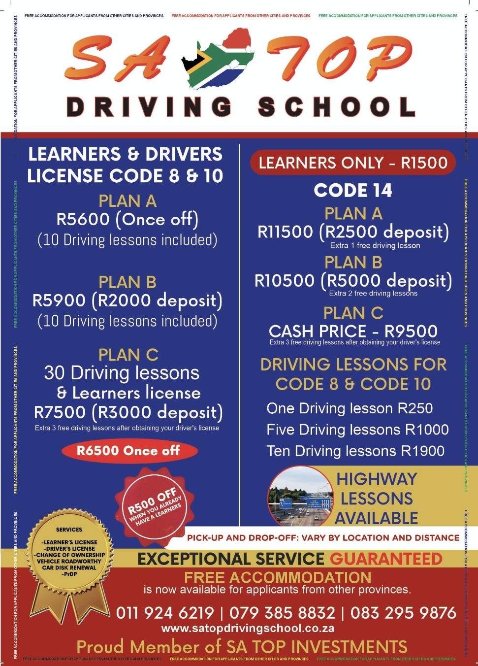 driving school pamphlet
